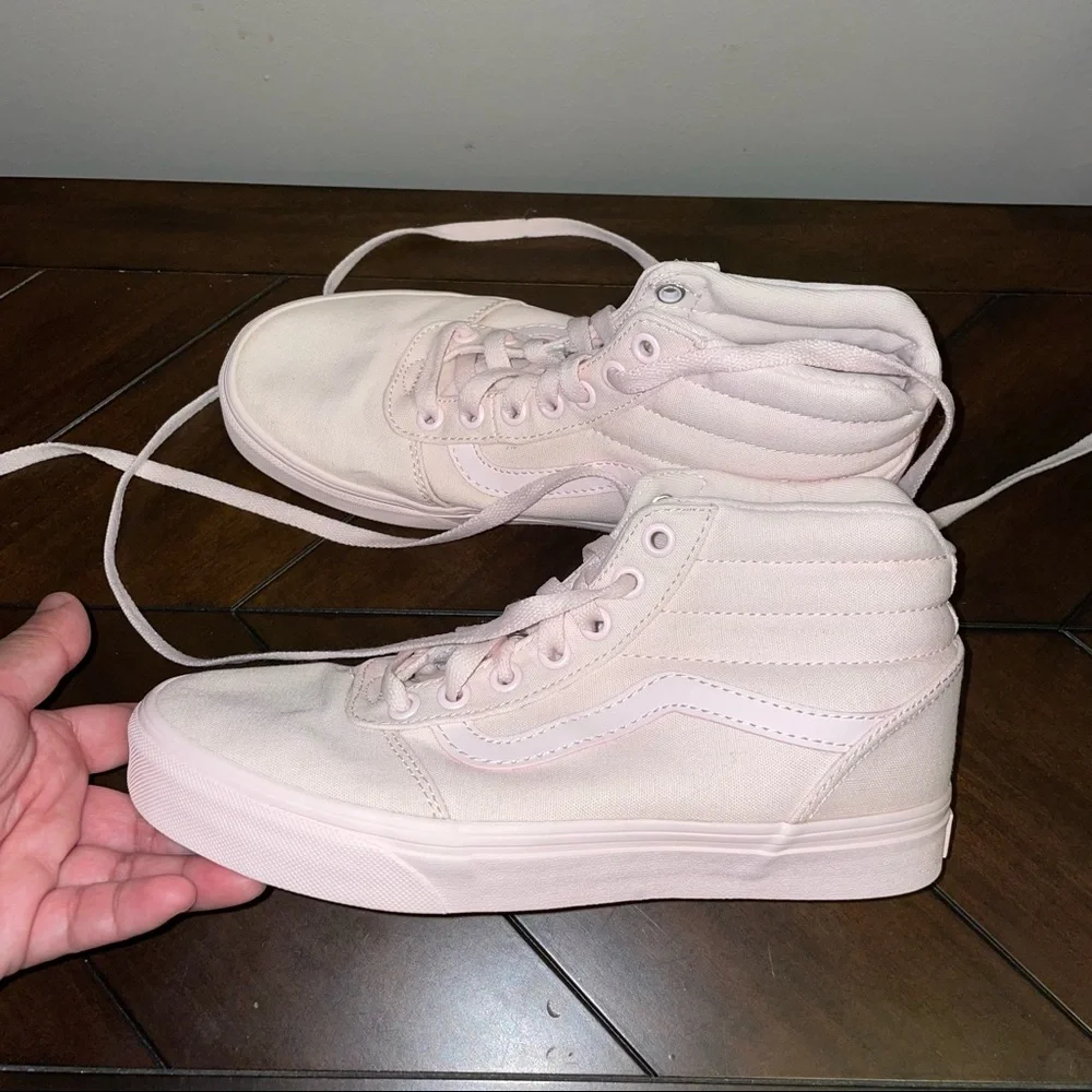 Vans- light pink womens high tops- size 7